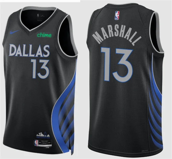 Mens Dallas Mavericks #13 Naji Marshall Nike Black 2025-26 City Edition Swingman Jersey