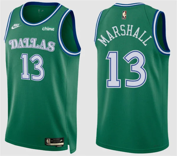 Mens Dallas Mavericks #13 Naji Marshall Nike Green Classic Edition Jersey
