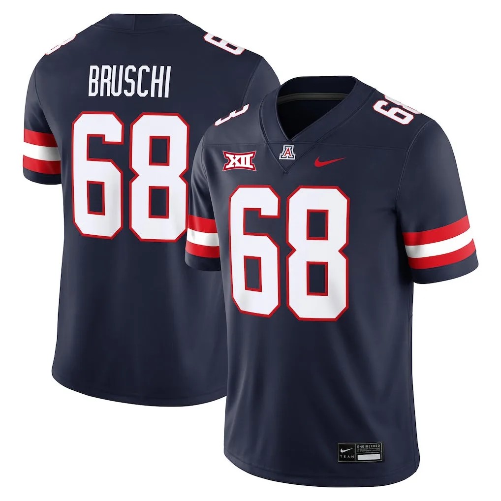 Arizona Wildcats #68 Tedy Bruschi Nike Navy Home Football Jersey