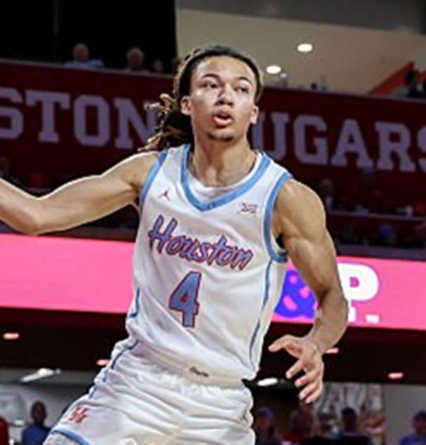 Houston Cougars #4 Kingston Flemings 2026 White Blue Basketball Jersey