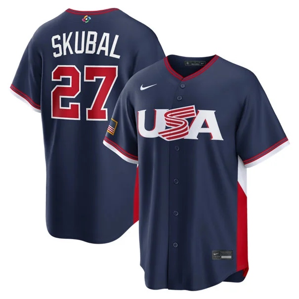 USA #27 Tarik Skubal Nike Navy 2026 World Baseball Classic Limited Jersey
