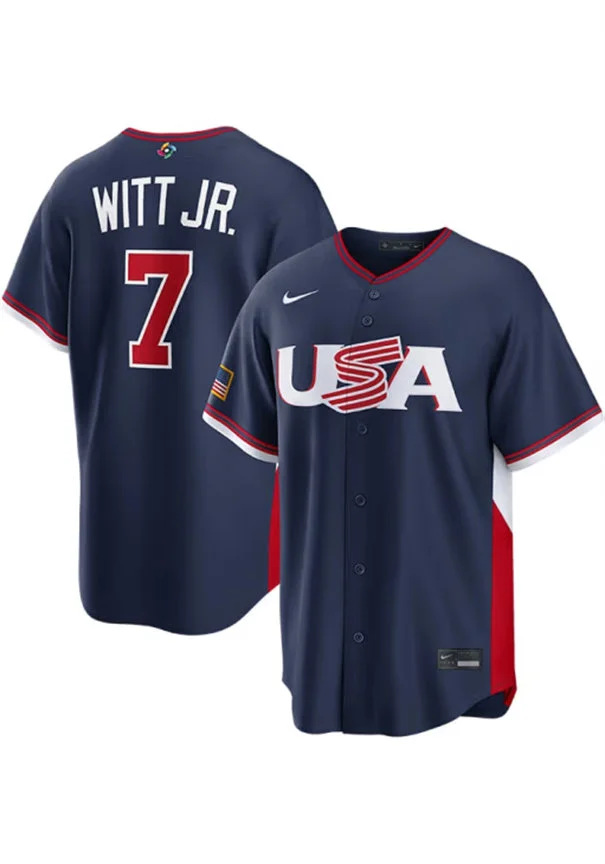 USA #7 Bobby Witt Jr. Nike Navy 2026 World Baseball Classic Limited Jersey