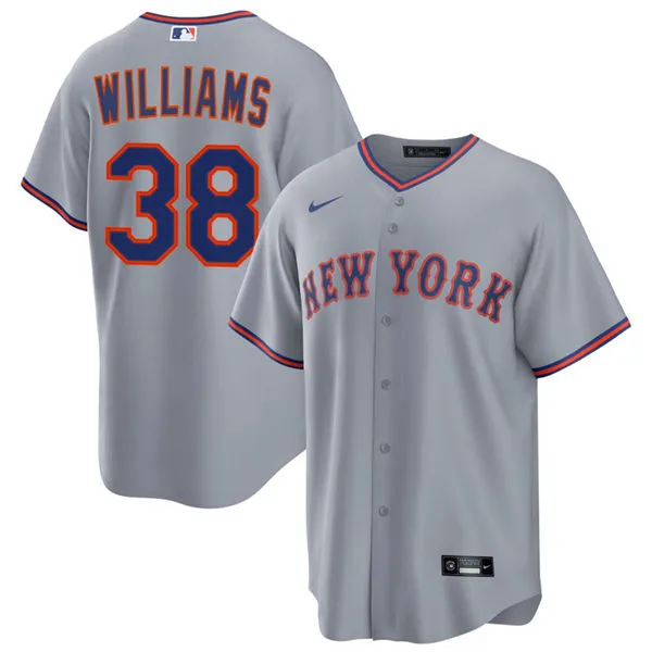 Mens New York Mets #38 Devin Williams Nike 2026 Gray Road Limited Jersey