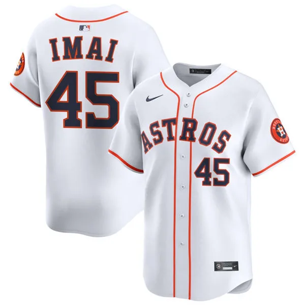 Mens Houston Astros #45 Tatsuya Imai Nike White Home Limited Jersey