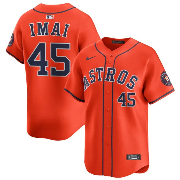 Mens Houston Astros #45 Tatsuya Imai Nike Orange Alternate Limited Jersey