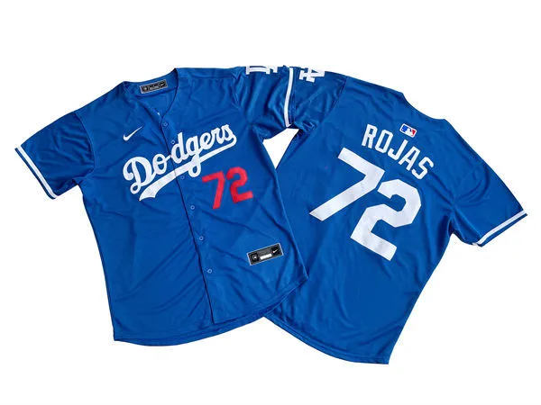 Mens Los Angeles Dodgers #72 Miguel Rojas Nike Royal Alternate Limited Jersey