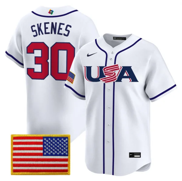 Team USA #30 Paul Skenes Nike White 2026 World Baseball Classic Limited Jersey