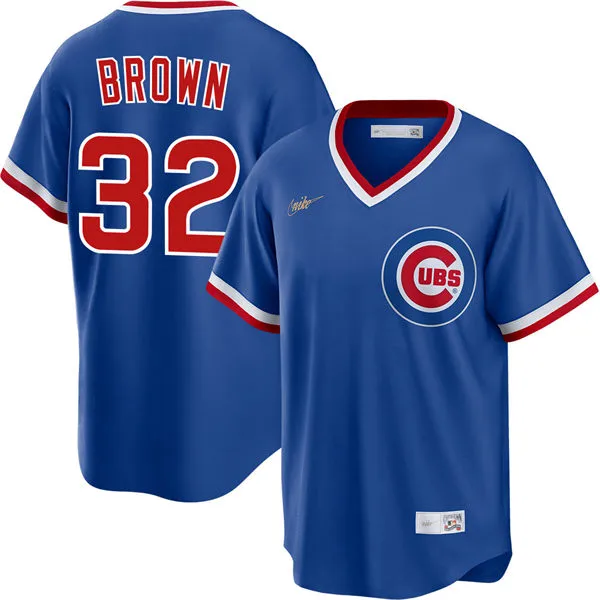 Mens Chicago Cubs #32 Ben Brown Nike Royal Pullover Cooperstown Jersey