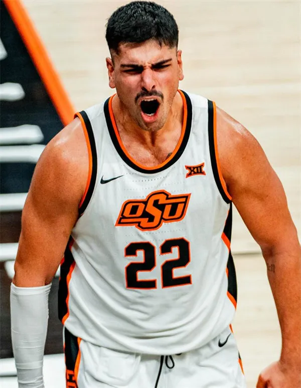 Oklahoma State Cowboys #22 Parsa Fallah Nike 2026 White Basketball Game Jersey