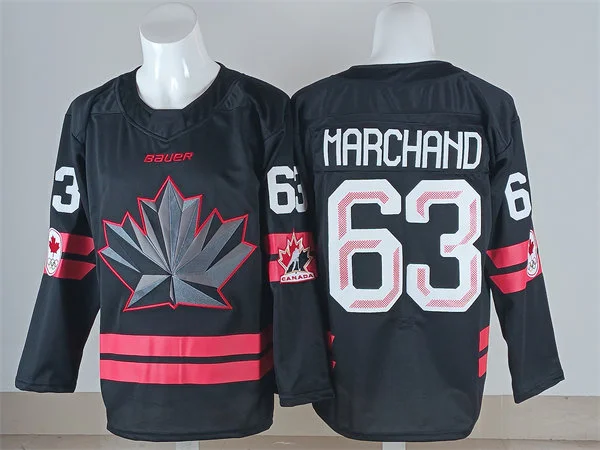 Men's Canada #63 Brad Marchand 2026 Canada Olympic Hockey Black
