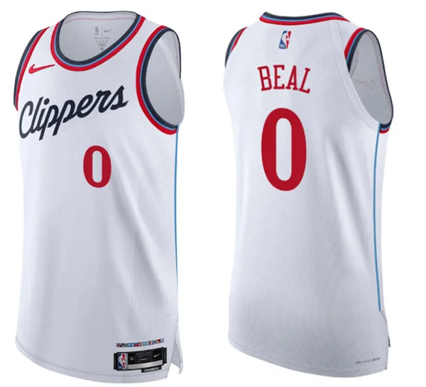 Mens LA Clippers #0 Bradley Beal Nike White Association Edition Swingman Jersey