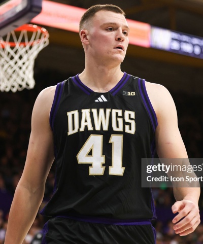 Washington Huskies #41 Jacob Ognacevic 2026 Black College Basketball Game Jersey
