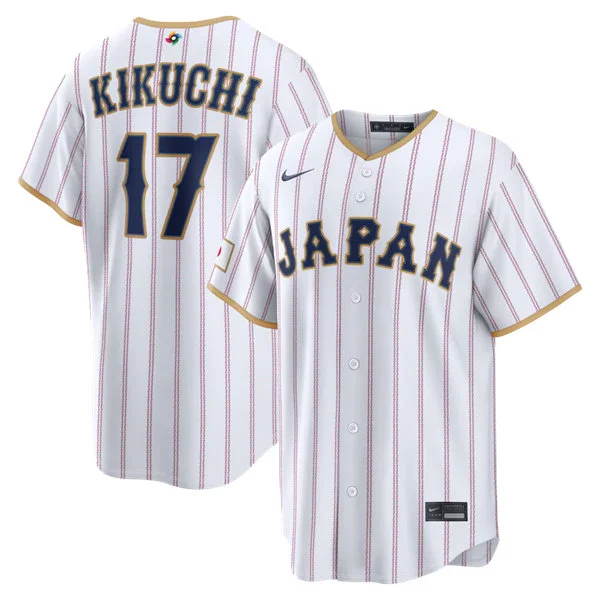 Japan Baseball #17 Yusei Kikuchi Nike White 2026 World Baseball Classic Home Stadium Jersey