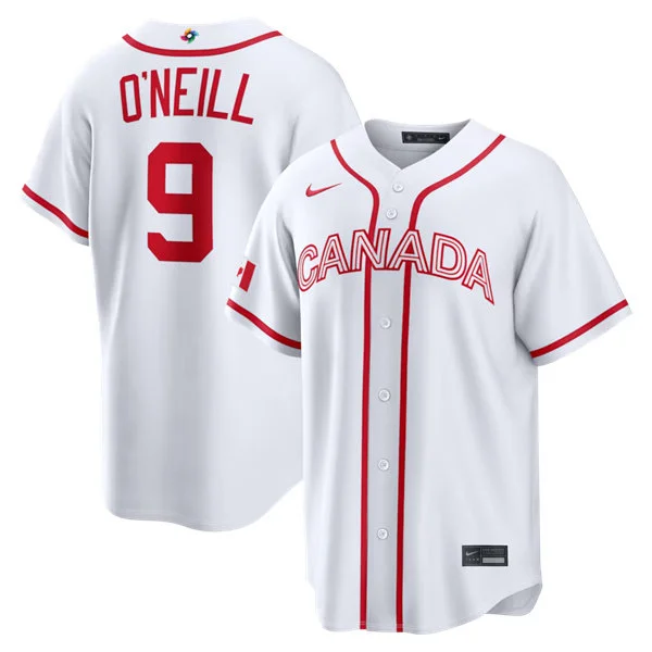 Canada Baseball #9 Tyler O'Neill Nike White 2026 World Baseball Classic Home Stadium Jersey
