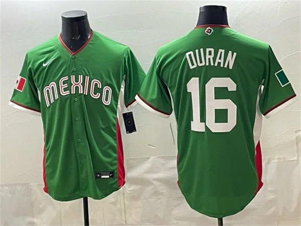 Mexico #16 Jarren Duran Green 2026 World Baseball Classic Jersey