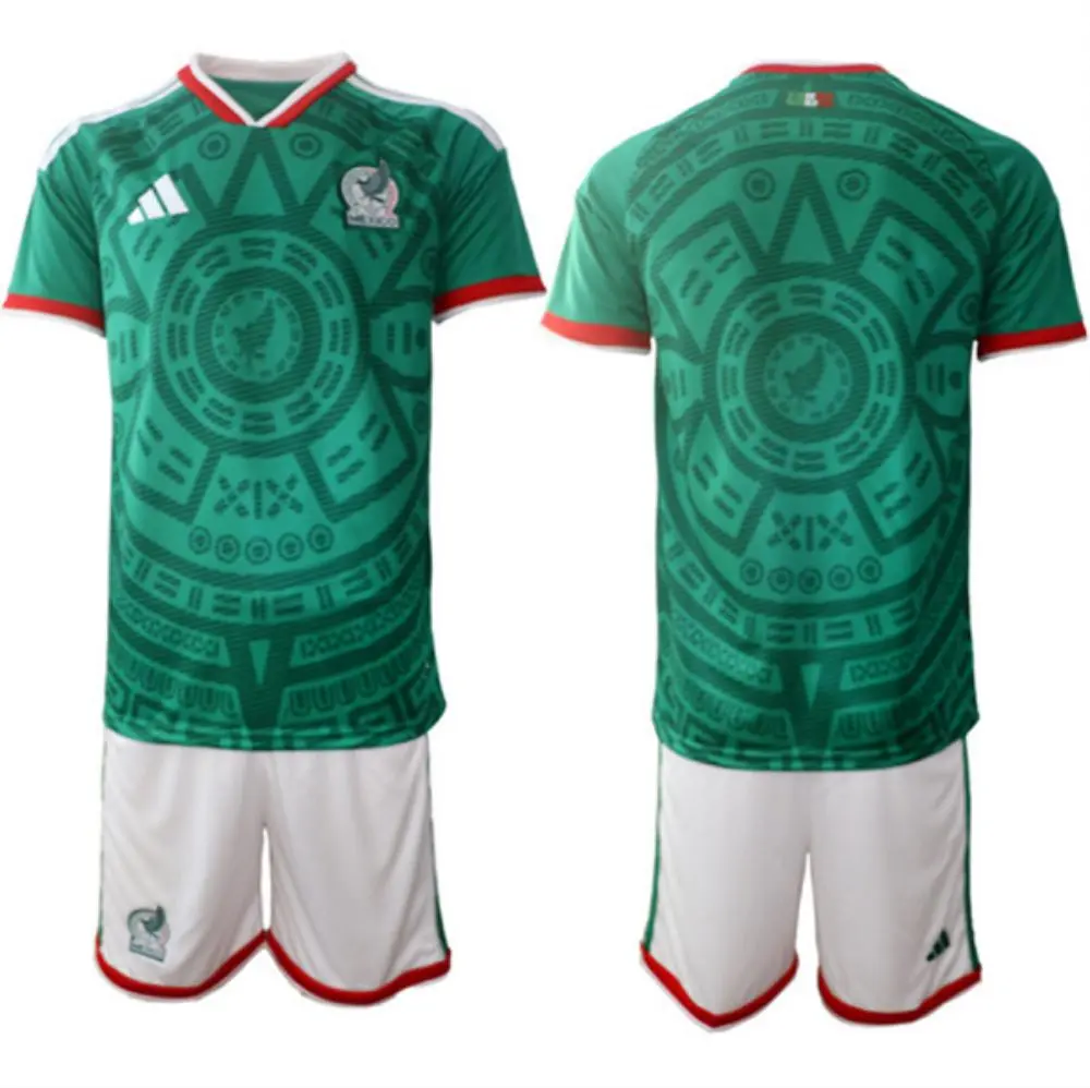 Mens Mexico Blank Green 2026 FIFA World Cup Home Soccer Jersey Suit