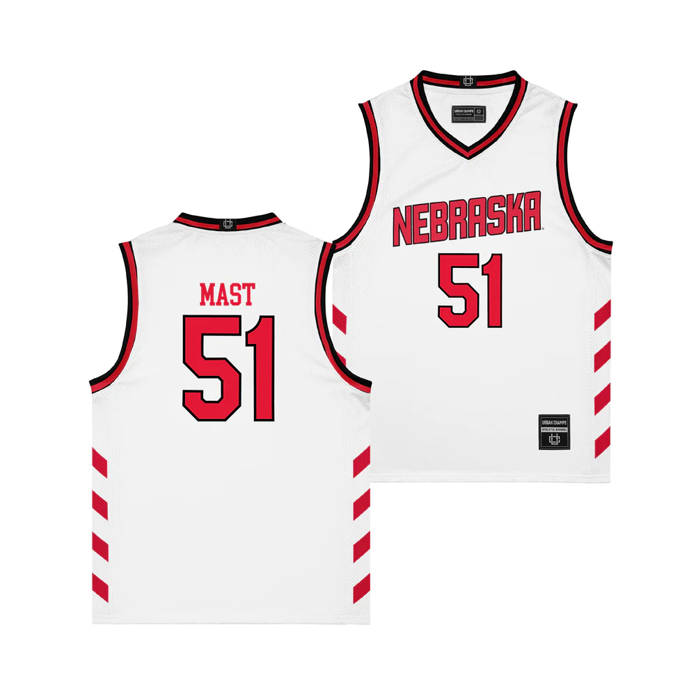 Nebraska Cornhuskers #51 Rienk Mast White 1996 Throwback Basketball jersey