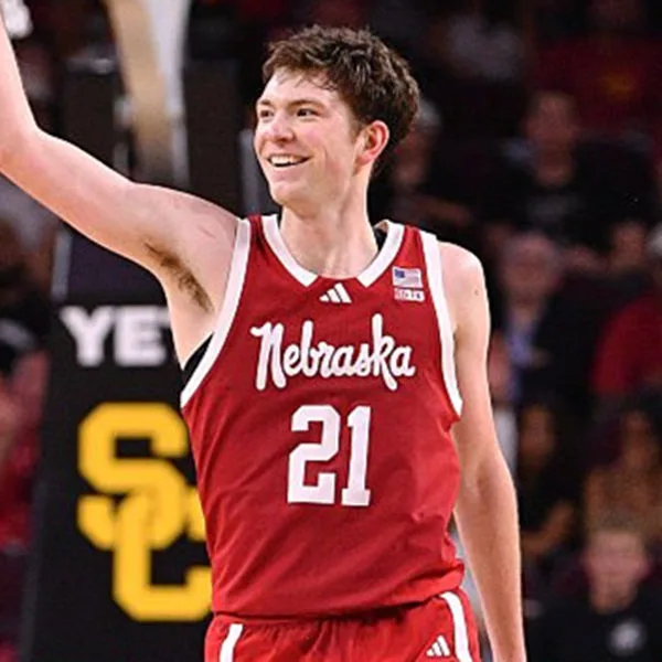 Nebraska Cornhuskers #21 Pryce Sandfort 2026 Scarlet College Basketball Game Jersey