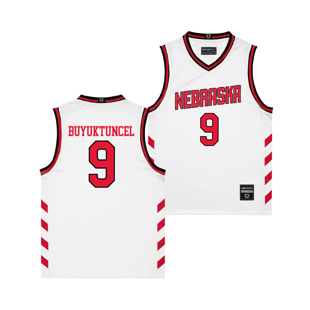 Nebraska Cornhuskers #9 Berke Buyuktuncel White 1996 Throwback Basketball Jersey