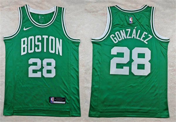 Mens Boston Celtics #28 Hugo Gonzalez Kelly Green Icon Edition Jersey
