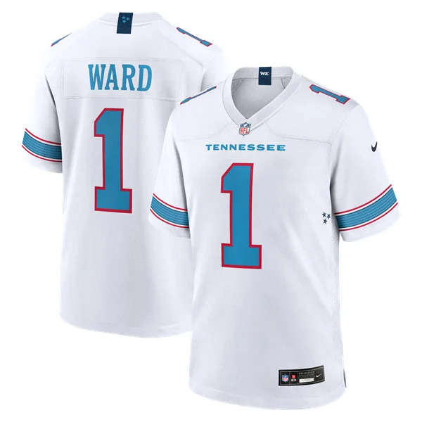Mens Tennessee Titans #1 Cam Ward Nike 2026 White Vapor F.U.S.E. Limited Jersey