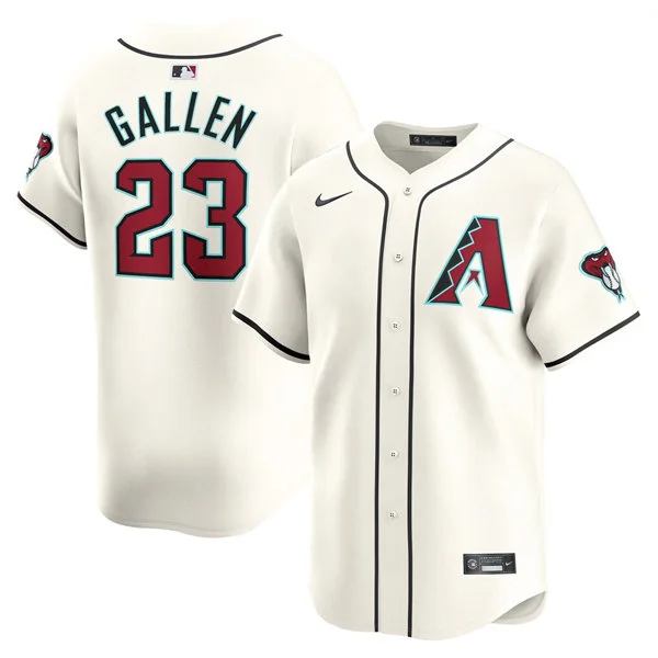 Youth Arizona Diamondbacks #23 Zac Gallen Nike Home Cream Limited Jersey