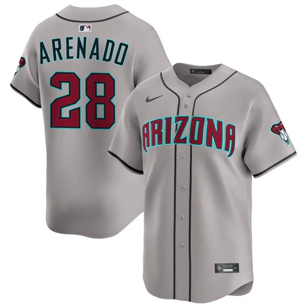 Youth Arizona Diamondbacks #28 Nolan Arenado Nike Gray Road Limited Jersey