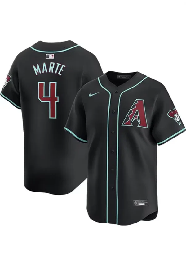 Youth Arizona Diamondbacks #4 Ketel Marte Nike Black Alternate Limited Jersey