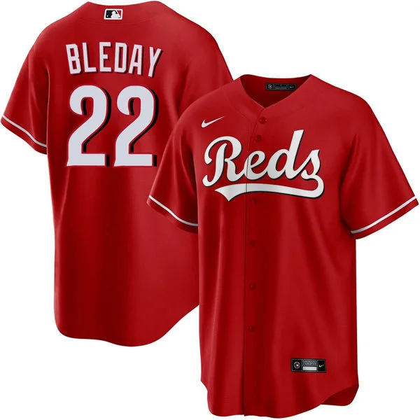 Mens Cincinnati Reds #22 JJ Bleday Scarlet Alternate Reds Limited Jersey
