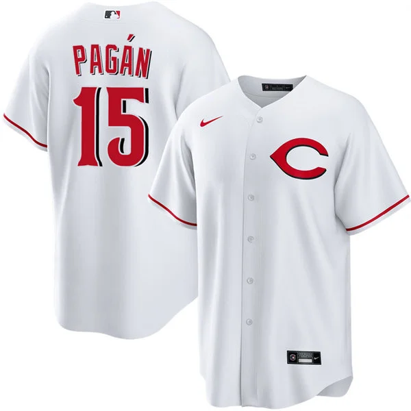 Men's Cincinnati Reds #15 Emilio Pagan Nike Alternate 2 Limited Player Jersey - White