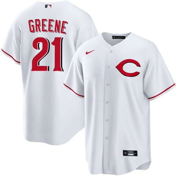 Men's Cincinnati Reds #21 Hunter Greene Nike Alternate 2 Limited Player Jersey - White