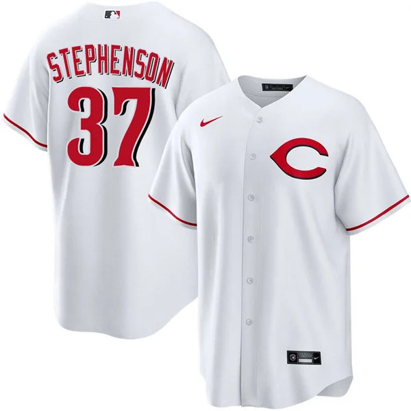 Men's Cincinnati Reds #37 Tyler Stephenson Nike White Alternate 2 Limited Jersey
