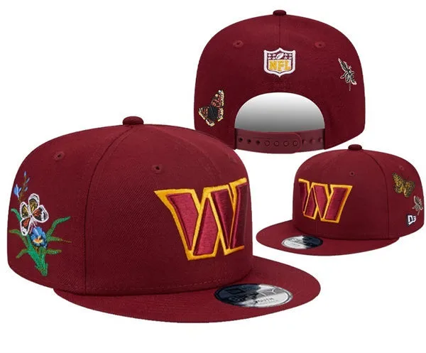 Washington Commanders Burgundy Flower Snapback Hat YD26032011-321109