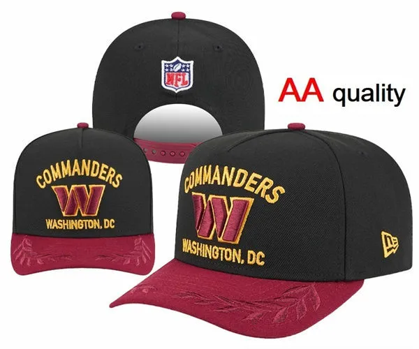 Washington Commanders Black Burgundy Flower Snapback Hat YD26032011321108