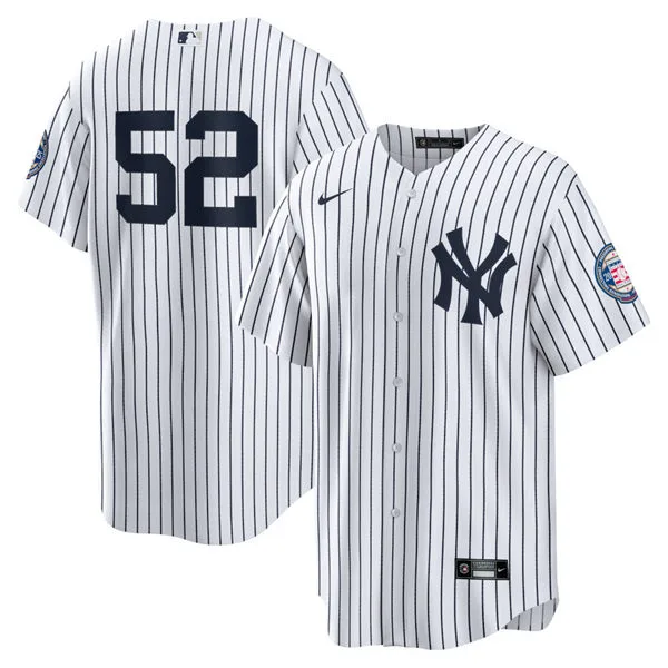 Mens New York Yankees #52 CC Sabathia White Home 2025 Hall of Fame Induction Limited Jersey