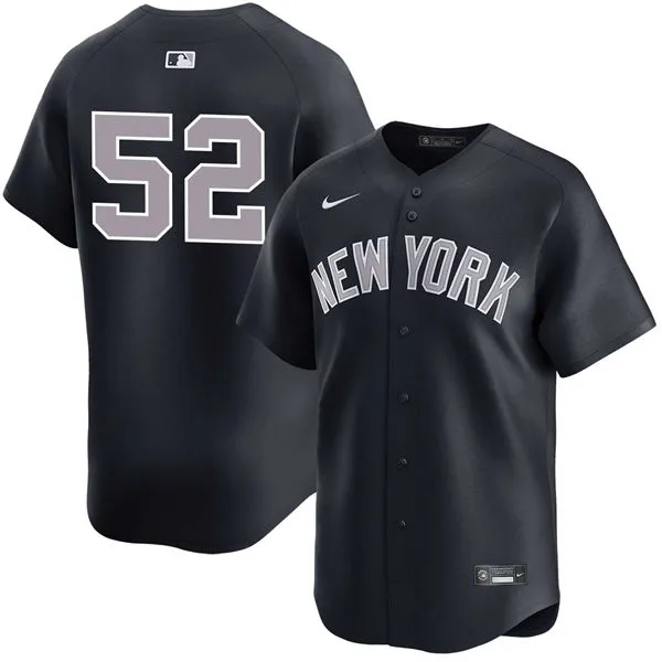 Mens New York Yankees #52 CC Sabathia Nike Navy Grey Alternate 2nd New York Limited Jersey 