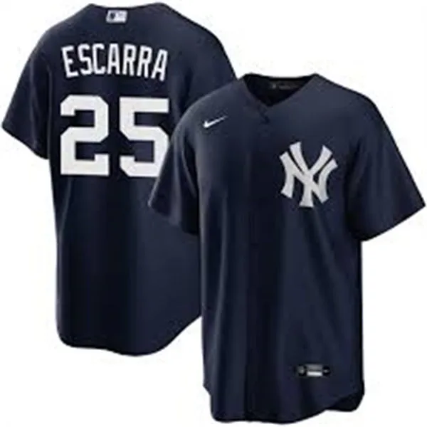 Mens New York Yankees #25 J. C. Escarra Nike Navy NY Alternate With Name Limited Jersey