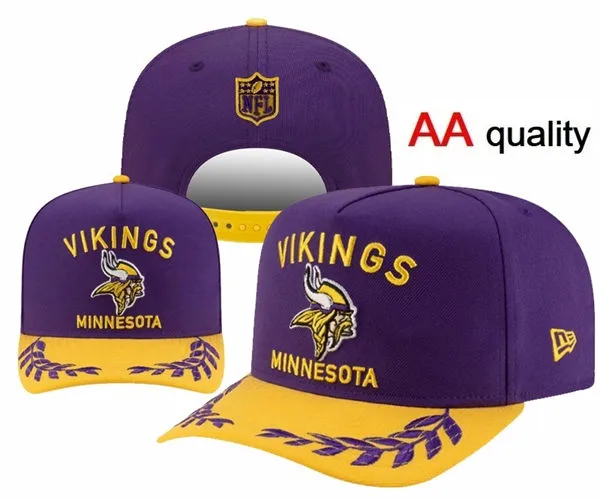 Minnesota Vikings Purple YellowFlower Snapback Hat Snapback Hat YD26032011-32983