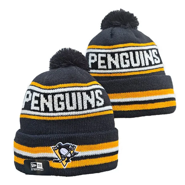 Pittsburgh Penguins Black White Black Cuffed Pom Knit HatYD26032011-551018