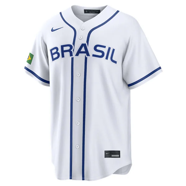 Brazil Baseball Blank Nike 2026 World Baseball Classic White Home Stadium Team Jersey