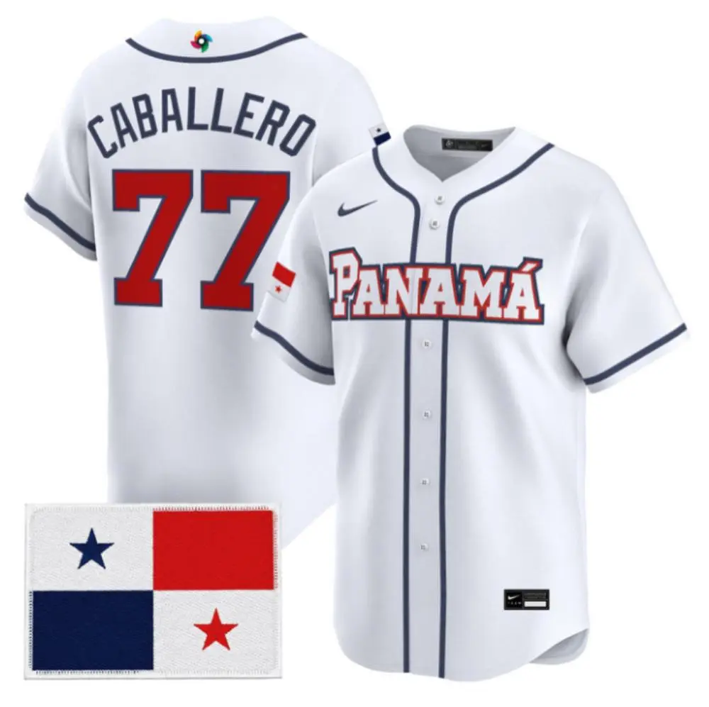 Panama Baseball #77 Jos Caballero 2026 World Baseball White Home Limited Jersey