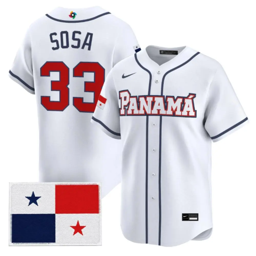 Panama Baseball #33 Edmundo Sosa 2026 World Baseball White Home Limited Jersey