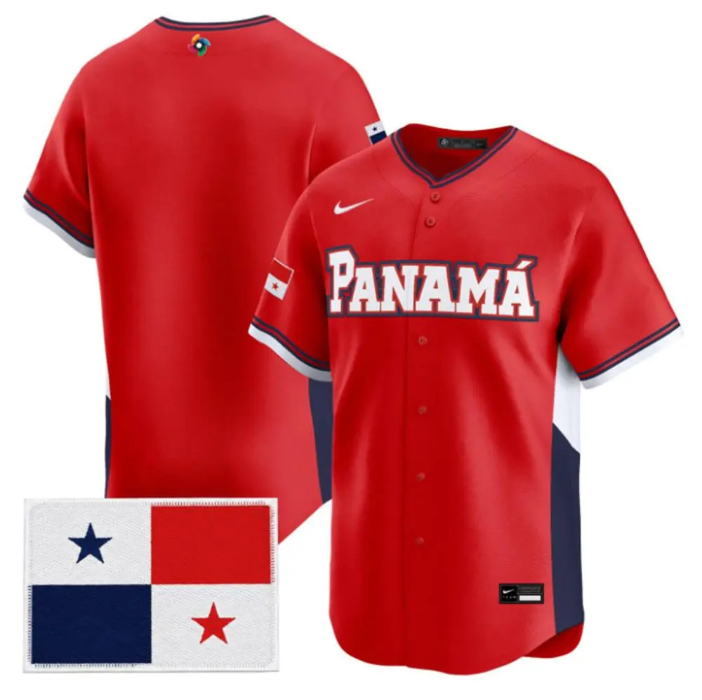Panama Baseball Blank 2026 World Baseball Red Team Jersey