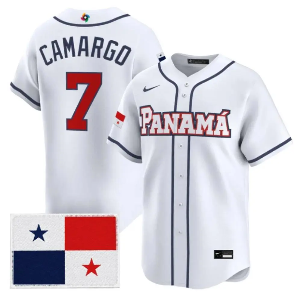Panama Baseball #7 Johan Camargo 2026 World Baseball White Home Limited Jersey