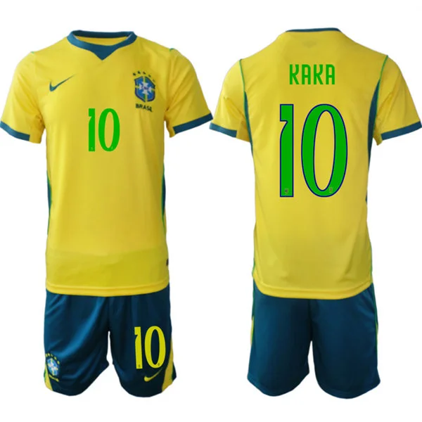 Mens Brazil #10 Kaka Home Yellow 2026 FIFA World Cup Soccer Jersey Kit 