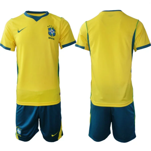 Mens Brazil National Blank Home Yellow 2026 FIFA World Cup Soccer Team Jersey Kit 