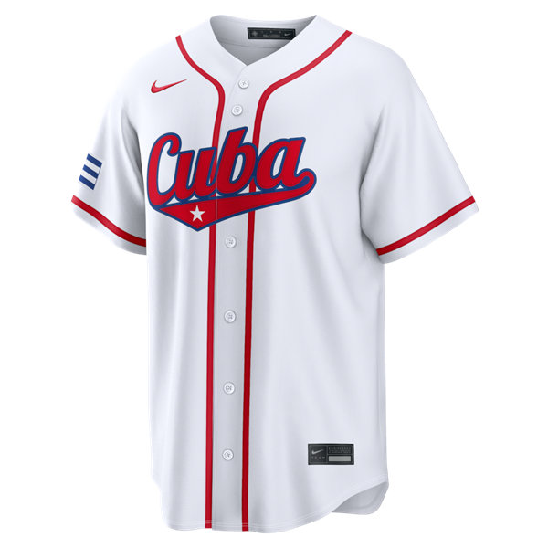 Cuba Baseball Blank Nike White 2026 World Baseball Classic Team Jersey