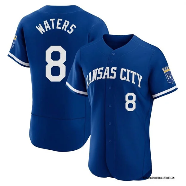 Mens Kansas City Royals #8 Drew Waters Nike Royal Alternate Limited Jersey