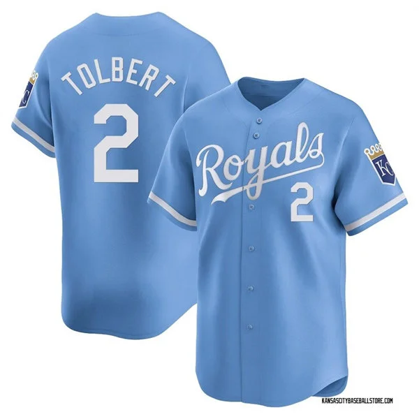 Mens Kansas City Royals #2 Tyler Tolbert Nike Light Blue Alternate Limited Jersey