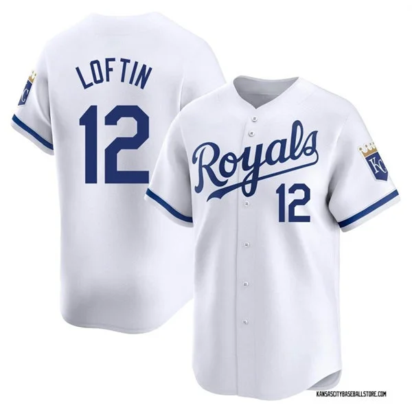 Mens Kansas City Royals #12 Nick Loftin Nike Home White Limited Jersey